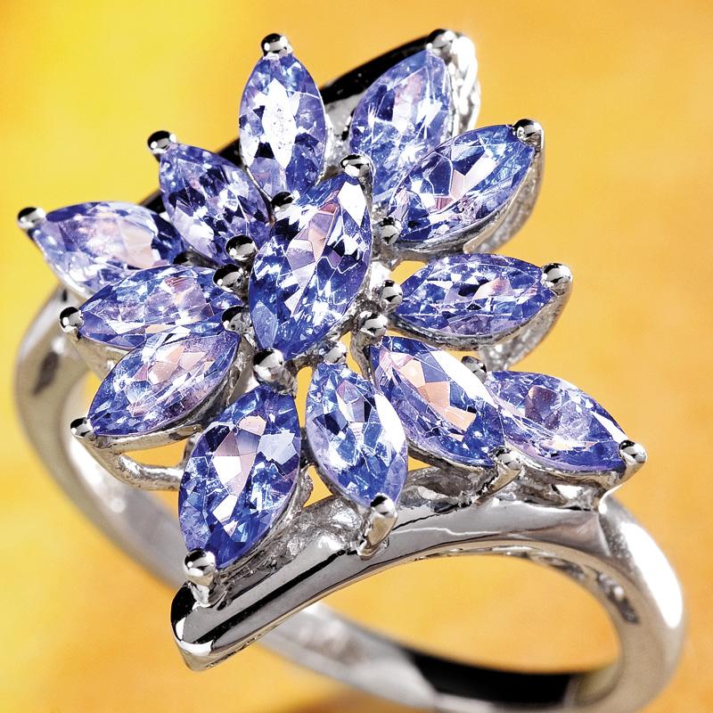 Sunburst Tanzanite Ring